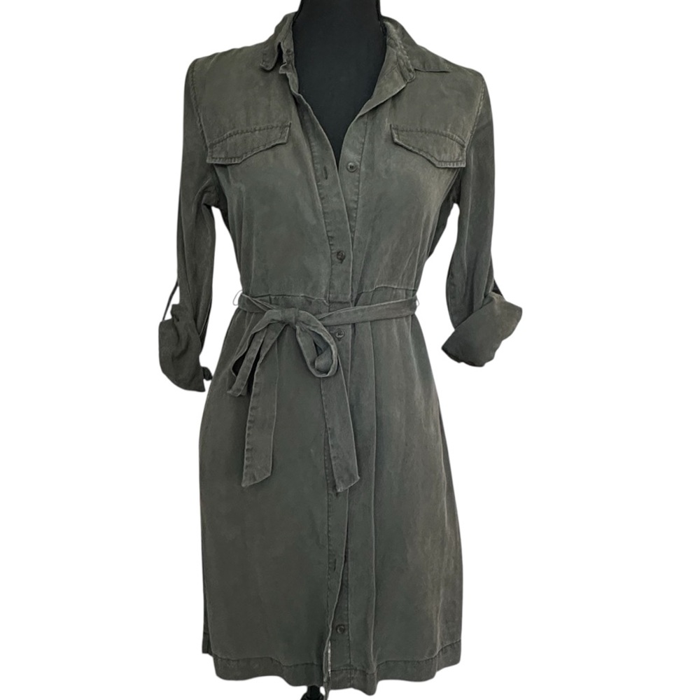 Banana Republic Olive Long Sleeve Dress